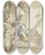Triptych art skateboard deck of Elias Van Nijmegen Allegorie Op De Handel Ter Zee by Elias Van Nijmegen (1667-1755)