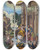 Triptych art skateboard deck of Martin Frobenius Ledermuller Amusement Microscopique Tant Pour Lesprit Que Pour Les Yeux Pl001 by Martin Frobenius Ledermu%Cc%88Ller (1719-1769)