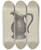 Triptych art skateboard deck of Francis Borelli Pewter Pitcher_2 by Francis Borelli