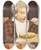 Triptych art skateboard deck of Albert Anker Knabe Mit Mtze Beim Essen by Albert Anker (1831-1910)