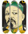 Triptych art skateboard deck of Eric Rohman Mr Wu_1 by Eric Rohman (1891-1949)