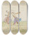 Triptych art skateboard deck of Nils Dardel Grekisk Dans by Nils Dardel (1888-1943)