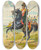 Triptych art skateboard deck of Franz Gerasch Soldat Zu Pferd 3 by Franz Gerasch (1826-1906)