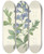 Triptych art skateboard deck of Pierre Joseph Redout Choix Des Plus Belles Fleurs Pl 077 by Pierre Joseph Redoute (1759-1840)