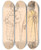 Triptych art skateboard deck of Wilhelm Marstrand To Studier Af Lille Svensk Dreng Fra Leksand by Wilhelm Marstrand (1810-1873)
