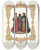 Triptych art skateboard deck of Fedor Grigoryevich Solntsev Odezhda Tsarits S Portretov Tsarits Evdokii Lukianovny I Natalii Kirillovny by Fedor Grigoryevich Solntsev (1801-1892)