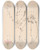 Triptych art skateboard deck of Louis Antoine Cusin Herbier De La Flore Franaise Pl0614 by Louis Antoine Cusin (1824-1901)