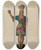 Triptych art skateboard deck of Arthur Mathews Cigar Store Indian by Arthur Mathews