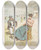 Triptych art skateboard deck of Miguel Segui Publisher Album Salon Pl56 by Miguel Segui (Publisher) (19-)