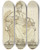Triptych art skateboard deck of Luca Cambiaso Konsolstatue Eines Sitzenden Kardinals by Luca Cambiaso (1527-1585)