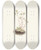 Triptych art skateboard deck of Mary Vaux Walcott Spotted Saxifrage Saxifraga Bronchialis by Mary Vaux Walcott (1860-1940)