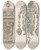 Triptych art skateboard deck of Pierre Moreau Designs For An Etui And A Chatelaine by Pierre Moreau (1715-1798)