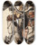 Triptych art skateboard deck of Arthur Rackham Loki And Sigyn by Arthur Rackham (1867-1939)