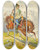 Triptych art skateboard deck of Franz Gerasch Soldat Zu Pferd 6 by Franz Gerasch (1826-1906)