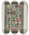 Triptych art skateboard deck of Ruth M Barnes Hooked Rug_3 by Ruth M Barnes