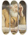Triptych art skateboard deck of Albert Anker Old Man Reading by Albert Anker (1831-1910)