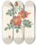 Triptych art skateboard deck of Pierre Joseph Redout Rosa Eglanteria Varpunicea by Pierre Joseph Redoute (1759-1840)