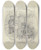 Triptych art skateboard deck of Otto Scholderer Knabe Einem Anderen Knaben An Der Straenecke Auflauernd by Otto Scholderer (1834-1902)