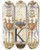 Triptych art skateboard deck of Joris Hoefnagel Guide For Constructing The Letter K by Joris Hoefnagel (1542-1600)