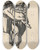 Triptych art skateboard deck of Jn Novk Missionaries I by Jan Novak (1921-1944)