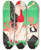 Triptych art skateboard deck of Eric Rohman Not Quite Decent by Eric Rohman (1891-1949)