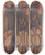 Triptych art skateboard deck of Cyprin Majernk Black Men by Cyprian Majernik (1909-1945)