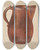 Triptych art skateboard deck of Yolande Delasser Pitcher_1 by Yolande Delasser (1935)