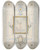Triptych art skateboard deck of Julesedmondcharles Lachaise Design For The Painted Decoration Of A Ceiling With The Monogram As by Jules-Edmond-Charles Lachaise (1897)