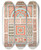 Triptych art skateboard deck of Mile Prisse Davennes Assemblage De Mosaques Fragments De Revtements De Pavements Divers Du Xve Au Xviiie Sicle by mile Prisse d'Avennes (1807-1879)