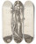 Triptych art skateboard deck of Martin Schongauer The Third Foolish Virgin by Martin Schongauer (1435-1491)