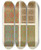 Triptych art skateboard deck of George Ashdown Audsley Polychromatic Decoration As Applied To Buildings In The Medival Styles Pl13 by George Ashdown Audsley (1838-1925)