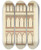 Triptych art skateboard deck of George Ashdown Audsley Polychromatic Decoration As Applied To Buildings In The Medival Styles Pl25 by George Ashdown Audsley (1838-1925)