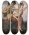 Triptych art skateboard deck of Lonjeanbasile Perrault Cupid Captured by Lon-Jean-Basile Perrault (1832-1908)