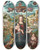 Triptych art skateboard deck of Juan De Borgoa Virgin And Child With The Infant Saint John by Juan de Borgoa (1470-1536)