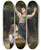 Triptych art skateboard deck of William Bouguereau Rcolte De Noisettes by William Bouguereau (1825-1905)