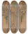 Triptych art skateboard deck of Alphonse Mucha Menu Card_5 by Alphonse Mucha (1860-1939)