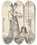 Triptych art skateboard deck of Willem Pothast Vrouw En Zittend Meisje by Willem Pothast (1877-1916)