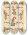 Triptych art skateboard deck of George Ashdown Audsley Polychromatic Decoration As Applied To Buildings In The Medival Styles Pl28 by George Ashdown Audsley (1838-1925)