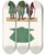 Triptych art skateboard deck of Fedor Grigoryevich Solntsev Kazatskii Kaftan Pozhalovannyi Petrom I Kazaku Breshku I Kostium Kazatskago Starshiny Togo Zhe Vremeni by Fedor Grigoryevich Solntsev (1801-1892)