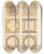 Triptych art skateboard deck of George Ashdown Audsley Polychromatic Decoration As Applied To Buildings In The Medival Styles Pl21 by George Ashdown Audsley (1838-1925)