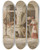 Triptych art skateboard deck of Franois Bonvin A Seated Monk With A Standing Acolyte by Francois Bonvin (1817-1887)