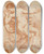 Triptych art skateboard deck of Guercino Andromeda Chained To A Rock Threatened By A Sea Monster by Guercino (1591-1666)