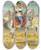 Triptych art skateboard deck of Franz Gerasch Soldat Zu Pferd 2 by Franz Gerasch (1826-1906)
