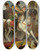 Triptych art skateboard deck of Karl Von Blaas Die Erstrmung Von Ofen 1686 by Karl Von Blaas (1815-1894)