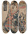 Triptych art skateboard deck of Toyokuni Utagawa Monguchi No Rakugan Giya Uchi Tsukasa by Toyokuni Utagawa (1769-1825)