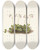 Triptych art skateboard deck of Mary Vaux Walcott American Twinflower Linnaea Borealis Americana by Mary Vaux Walcott (1860-1940)