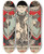 Triptych art skateboard deck of Maxfield Parrish No Gentleman Of France by Maxfield Parrish (1870-1966)