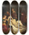 Triptych art skateboard deck of Pieter Van Hanselaere Lamentation Of Christ Study by Pieter Van Hanselaere