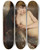 Triptych art skateboard deck of Gyula Stetka Lost In Thought by Gyula Stetka (1855-1925)