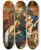 Triptych art skateboard deck of Luca Giordano The Holy Family With Saints Anne And Joachim by Luca Giordano (1634-1705)